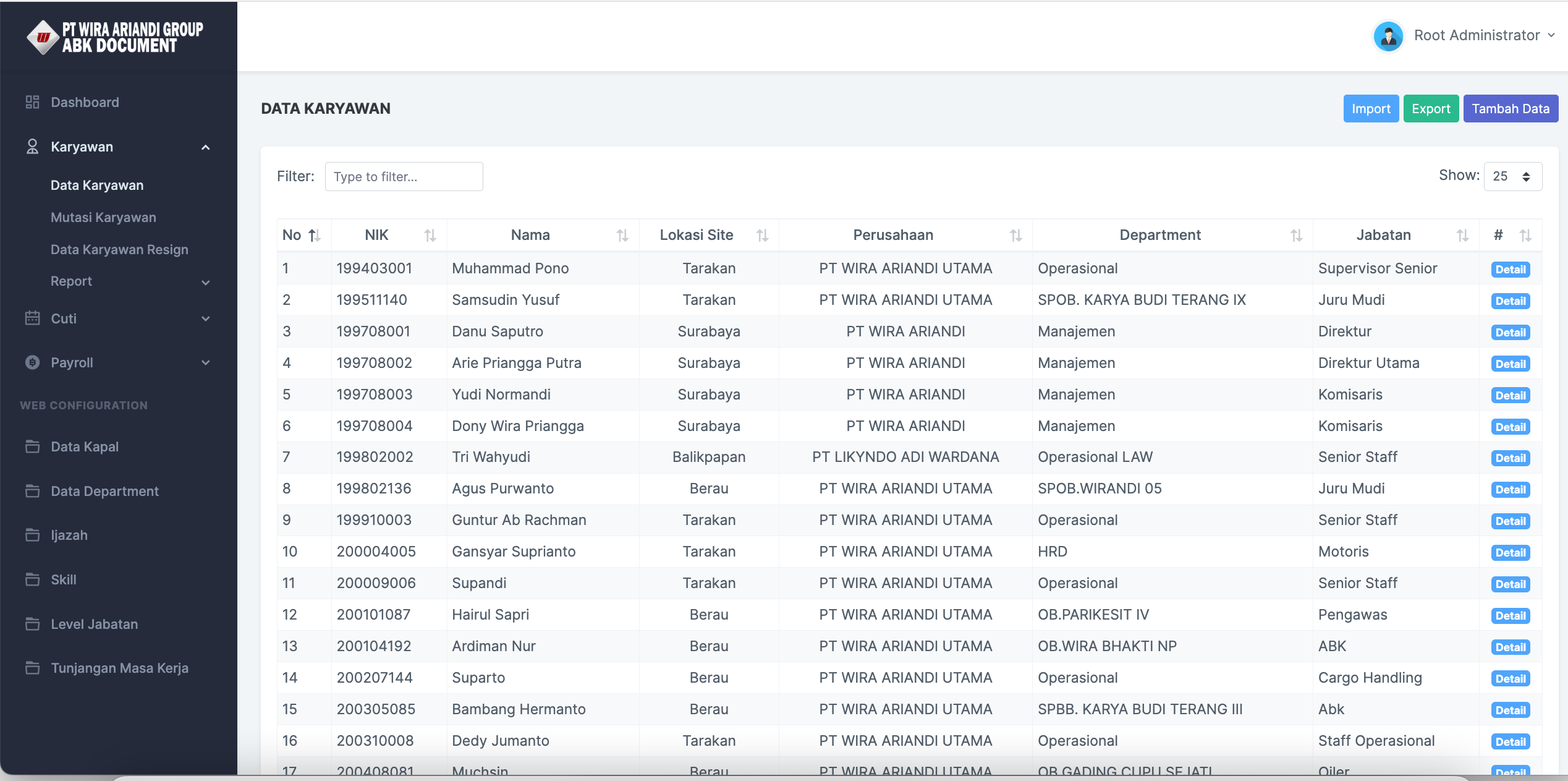 Sistem HRIS And Payroll